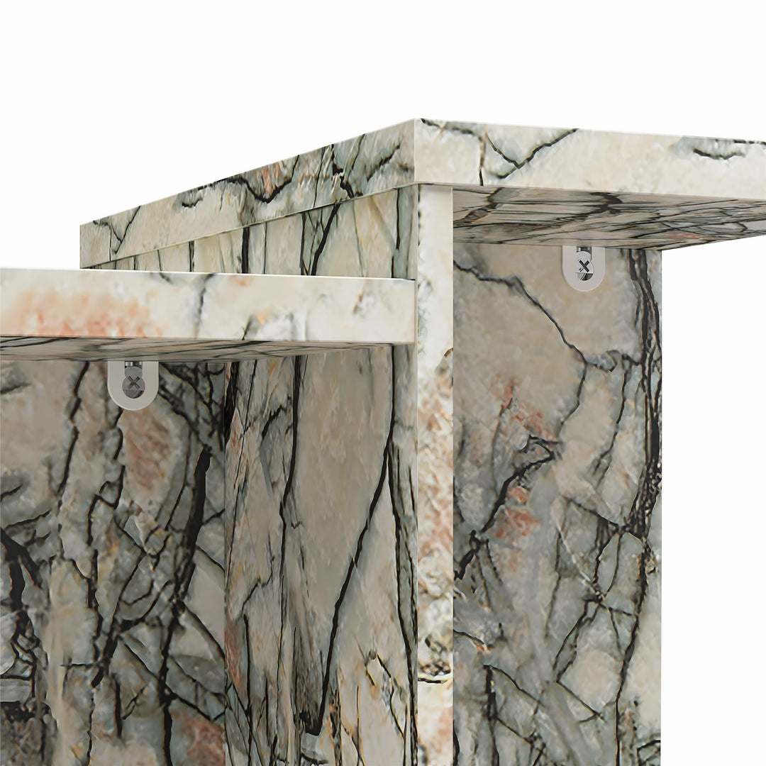 Brielle Accent Table with Faux Marble - Onyx Marble