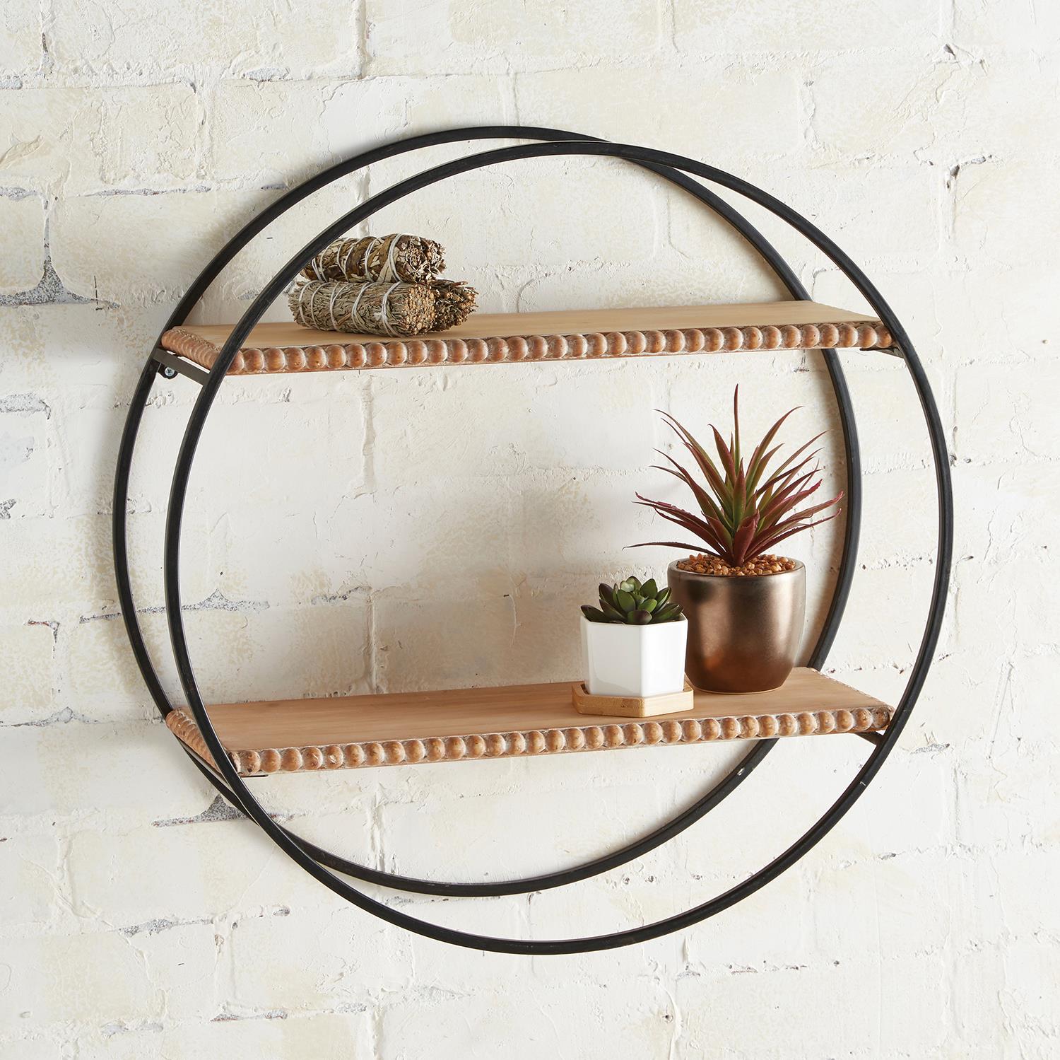 Metal on sale circle shelf