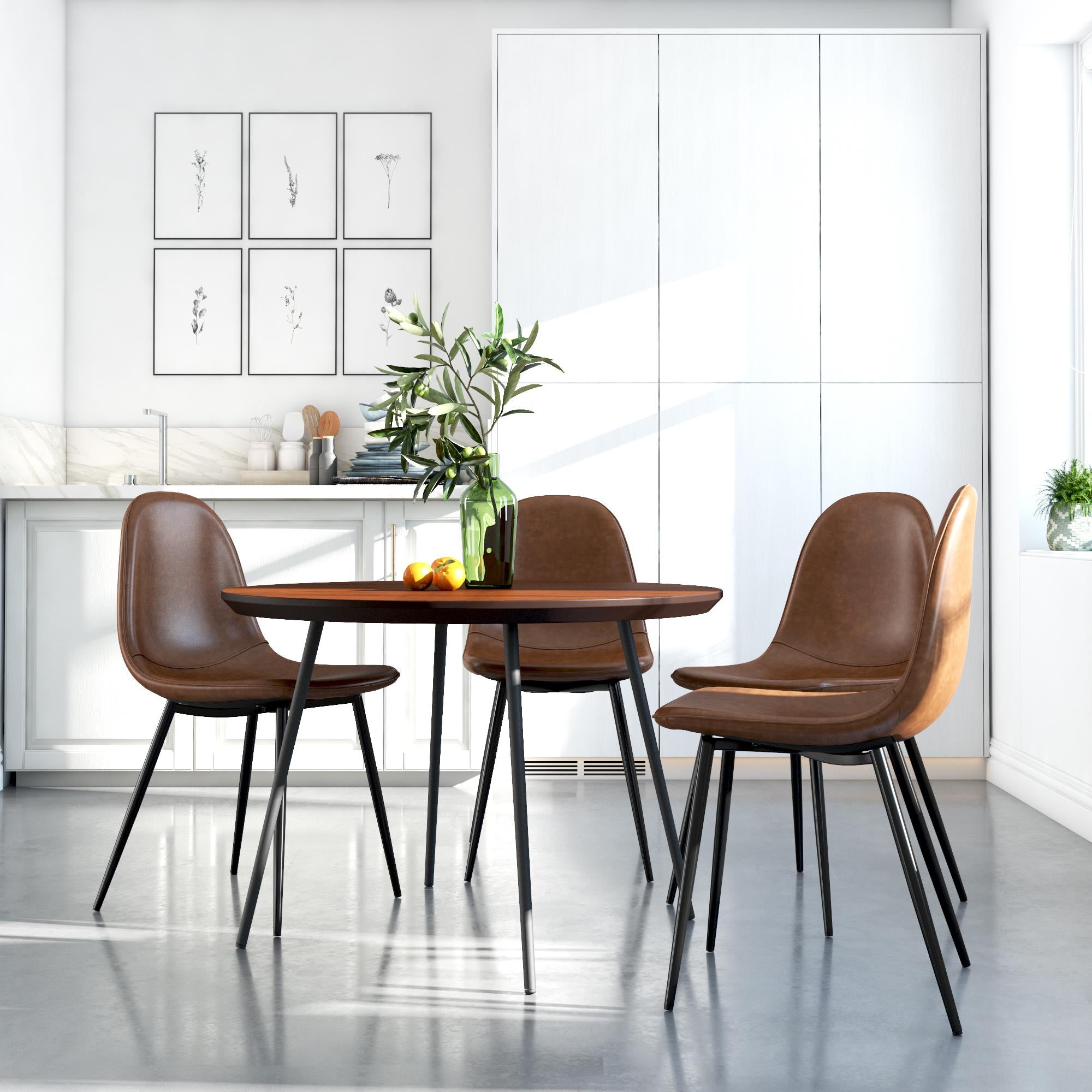 Set of 4 discount modern dining chairs