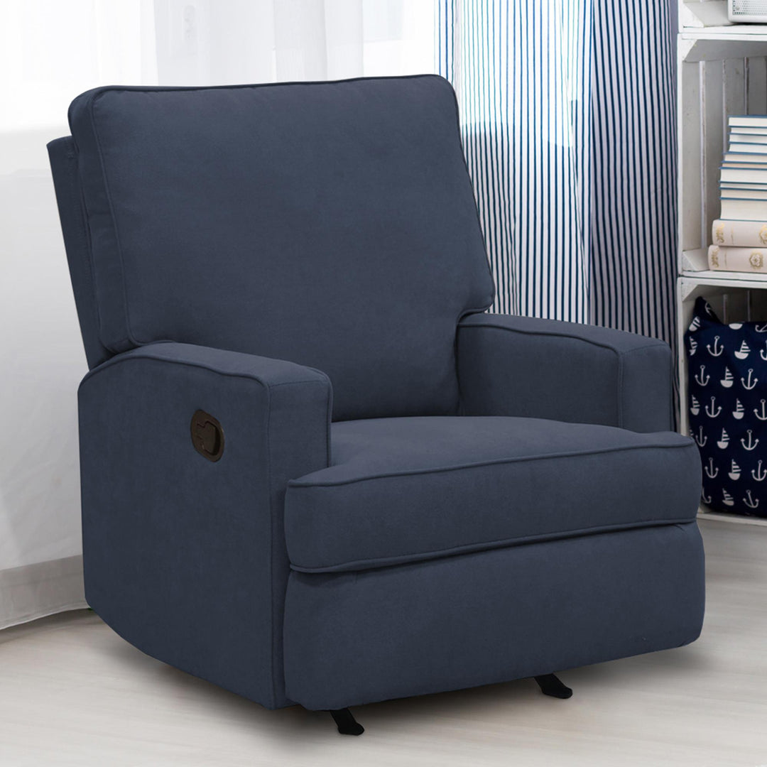 Salma Chenille Rocker Recliner Chair - Navy