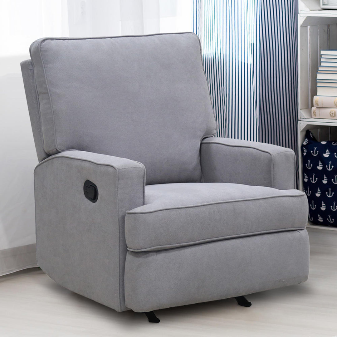 Salma Chenille Rocker Recliner Chair - Gray