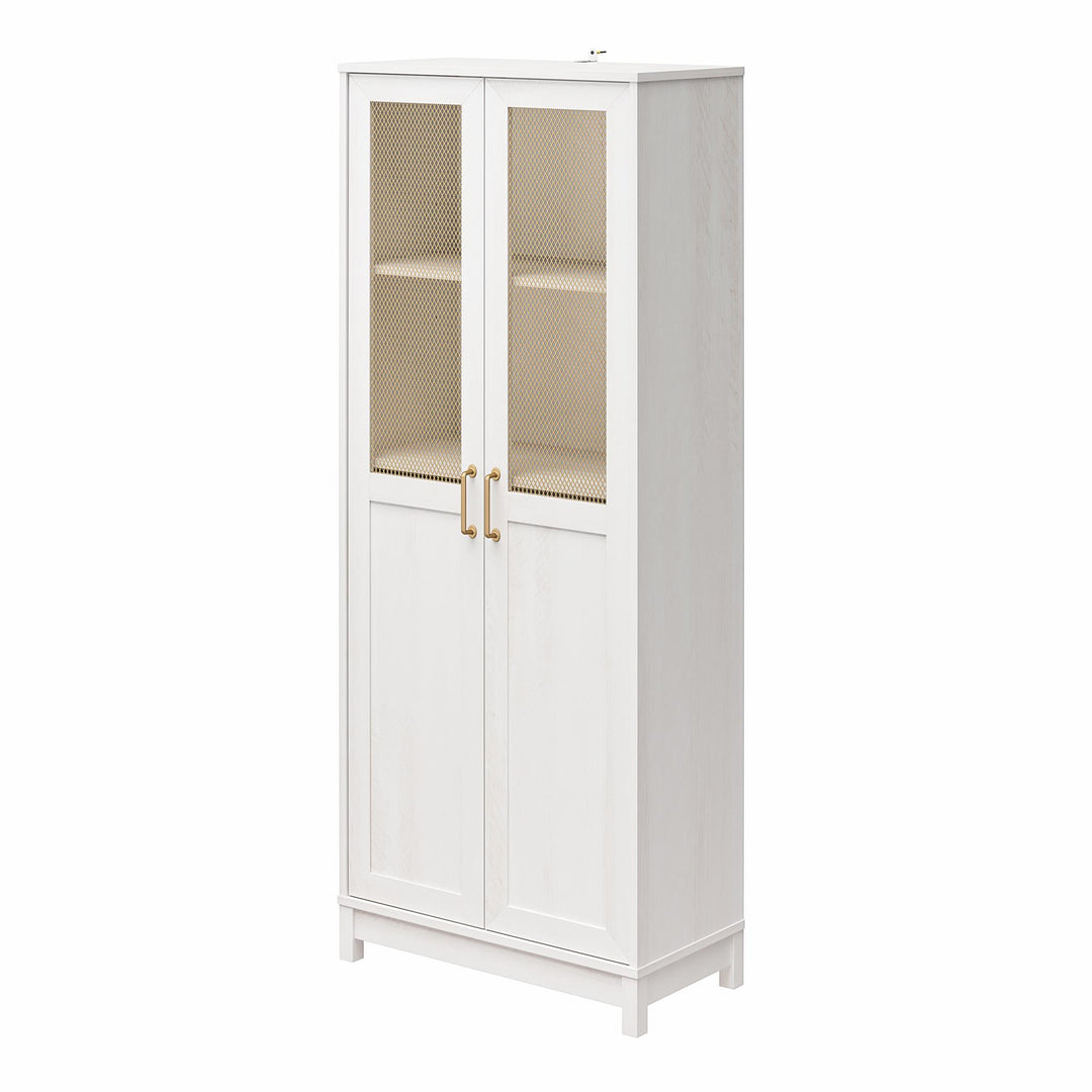 Basin Tall Asymmetrical Storage Cabinet with Adjustable Shelving – RealRooms
