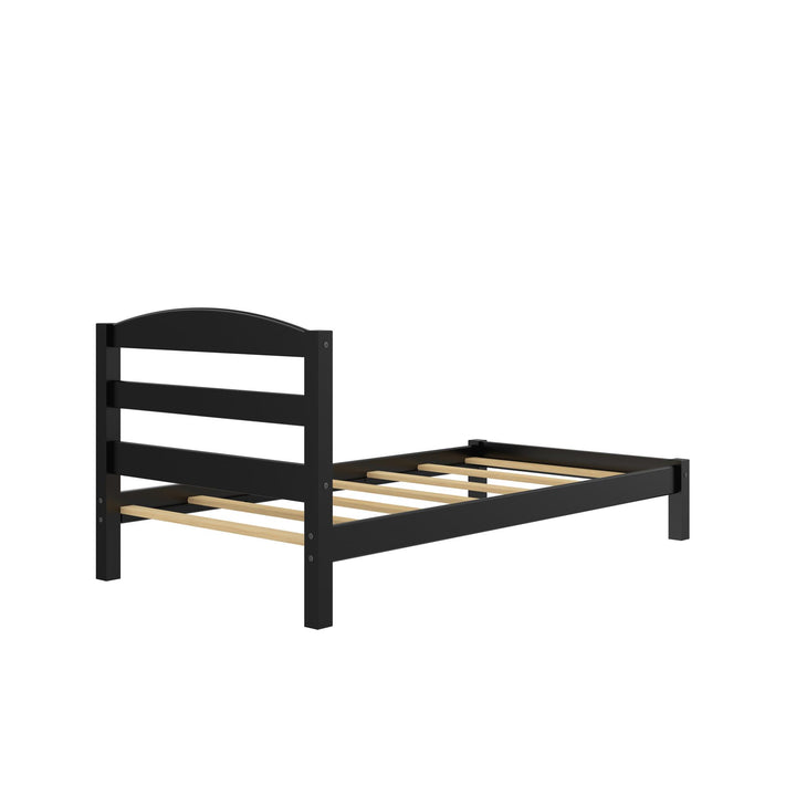 Brycen Kids Twin Size Wood Platform Bed Frame - Black - Twin