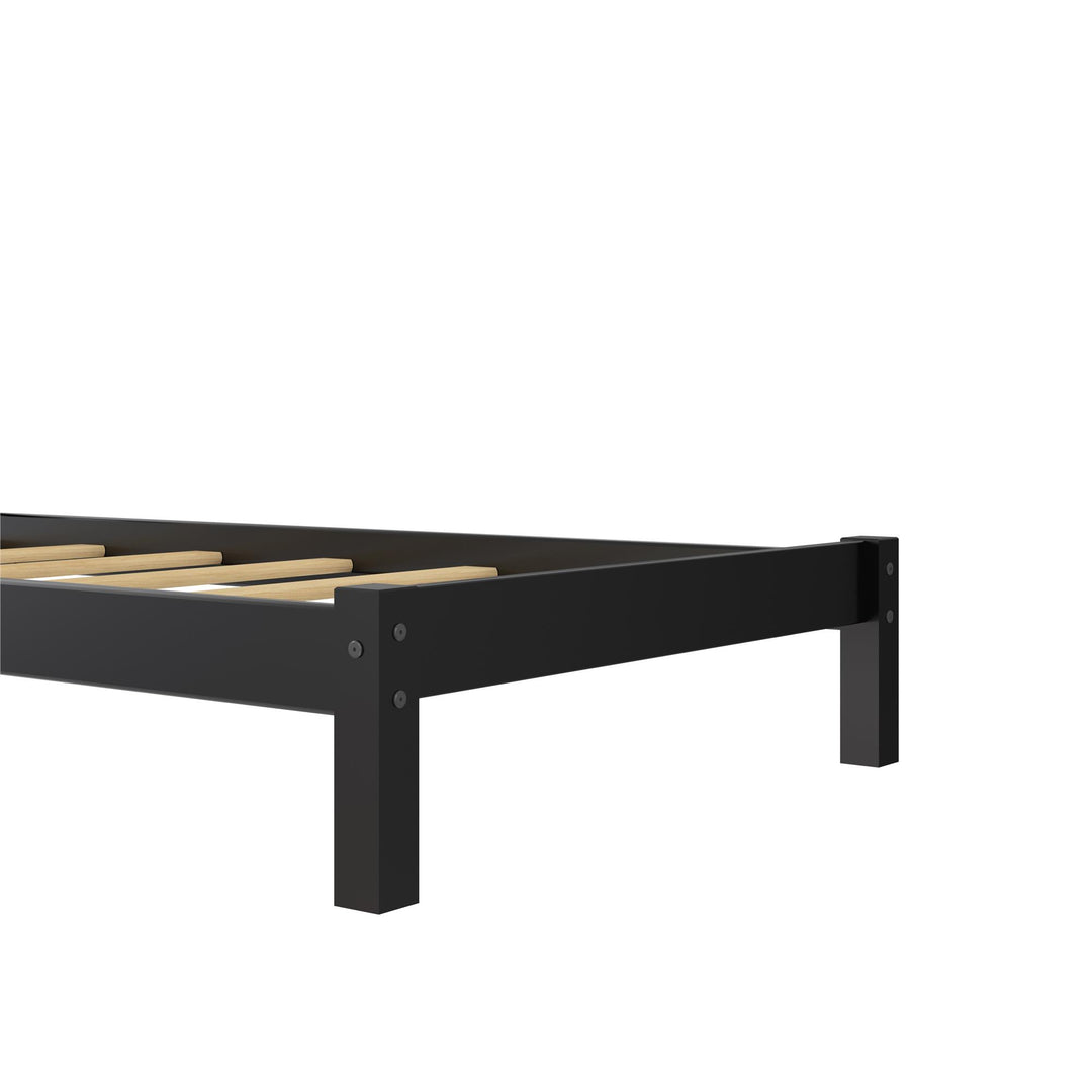 Brycen Kids Twin Size Wood Platform Bed Frame - Black - Twin