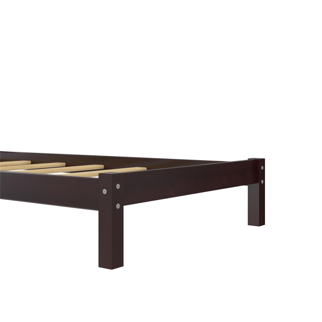 Brycen Kids Twin Size Wood Platform Bed Frame - Espresso - Twin