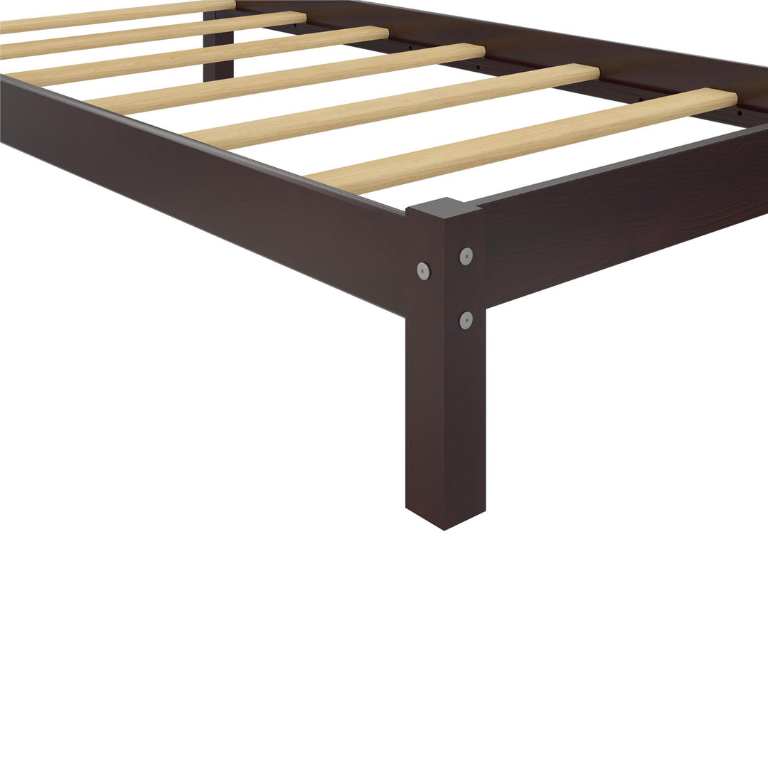 Brycen Kids Twin Size Wood Platform Bed Frame - Espresso - Twin