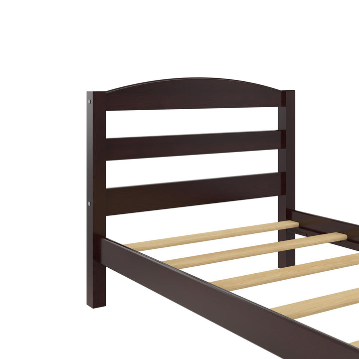 Brycen Kids Twin Size Wood Platform Bed Frame - Espresso - Twin