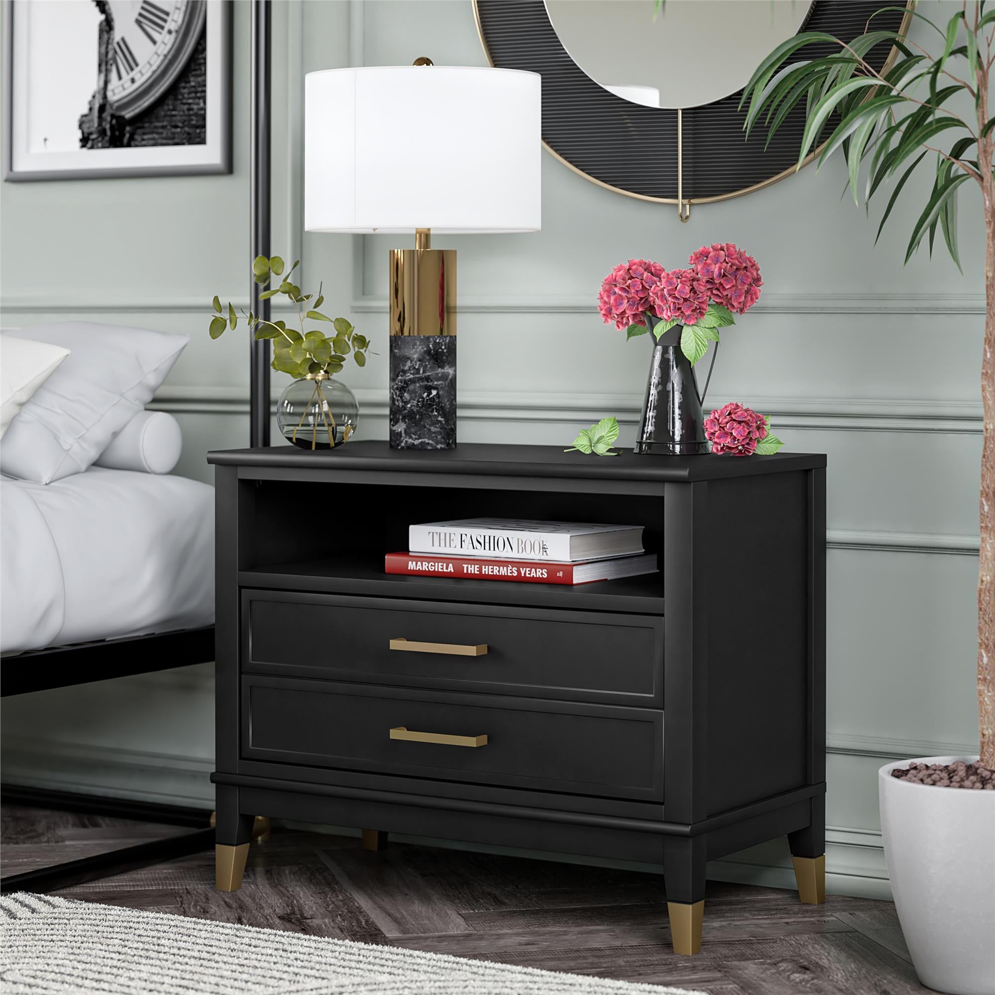 Westerleigh 1 deals drawer nightstand black