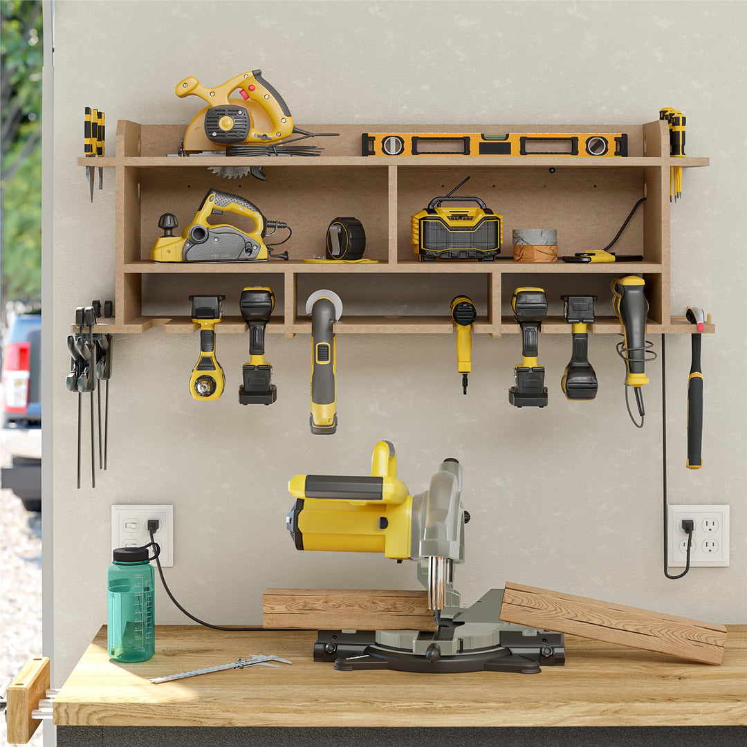 Benford 48" Extra Wide Wall Mount Tool Organizer - Raw Board