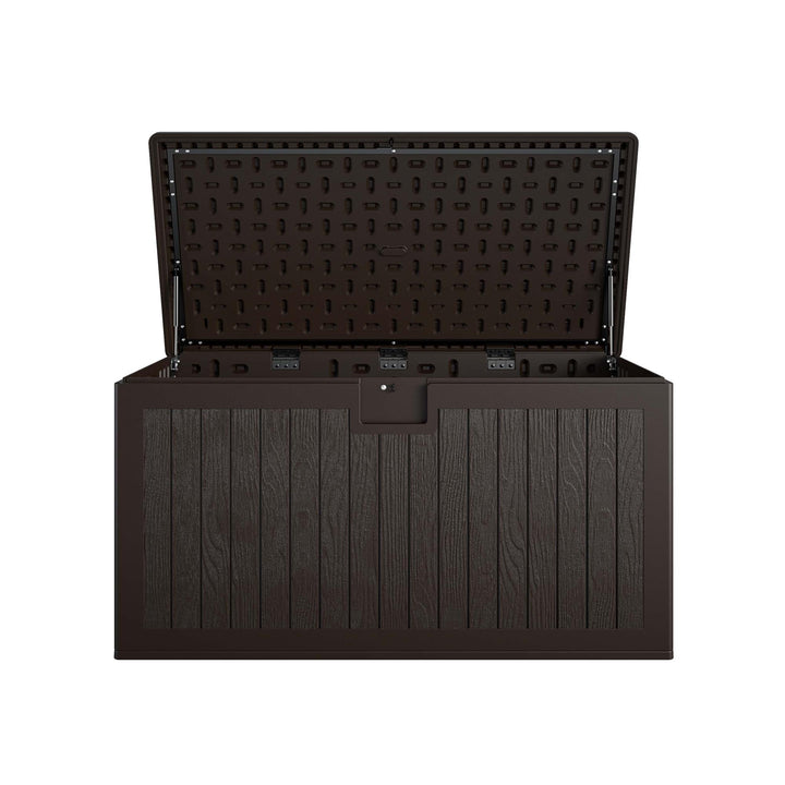 Large 150 Gallon Outdoor Storage Box - Dark Brown