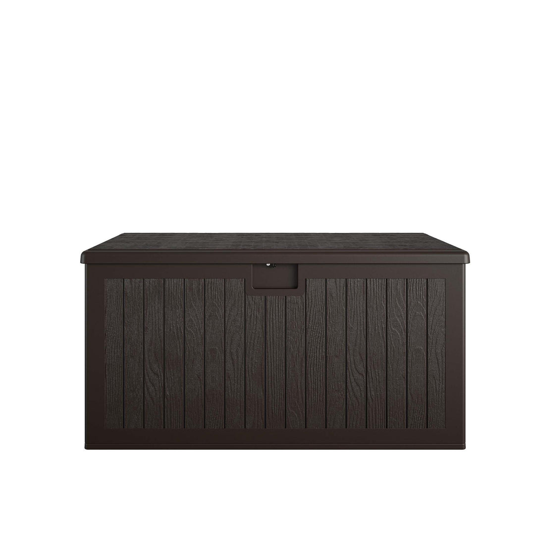 Large 150 Gallon Outdoor Storage Box - Dark Brown