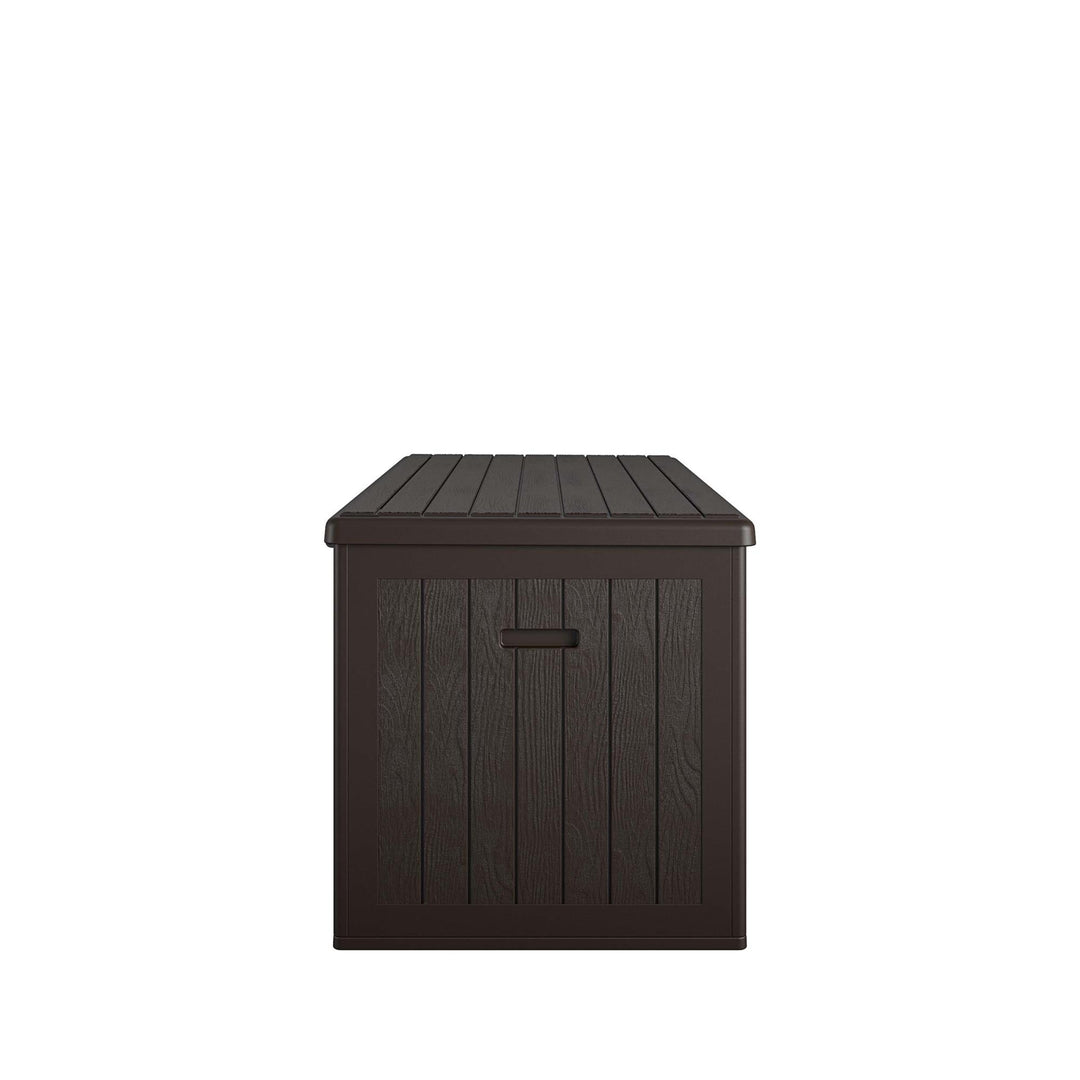 Large 150 Gallon Outdoor Storage Box - Dark Brown