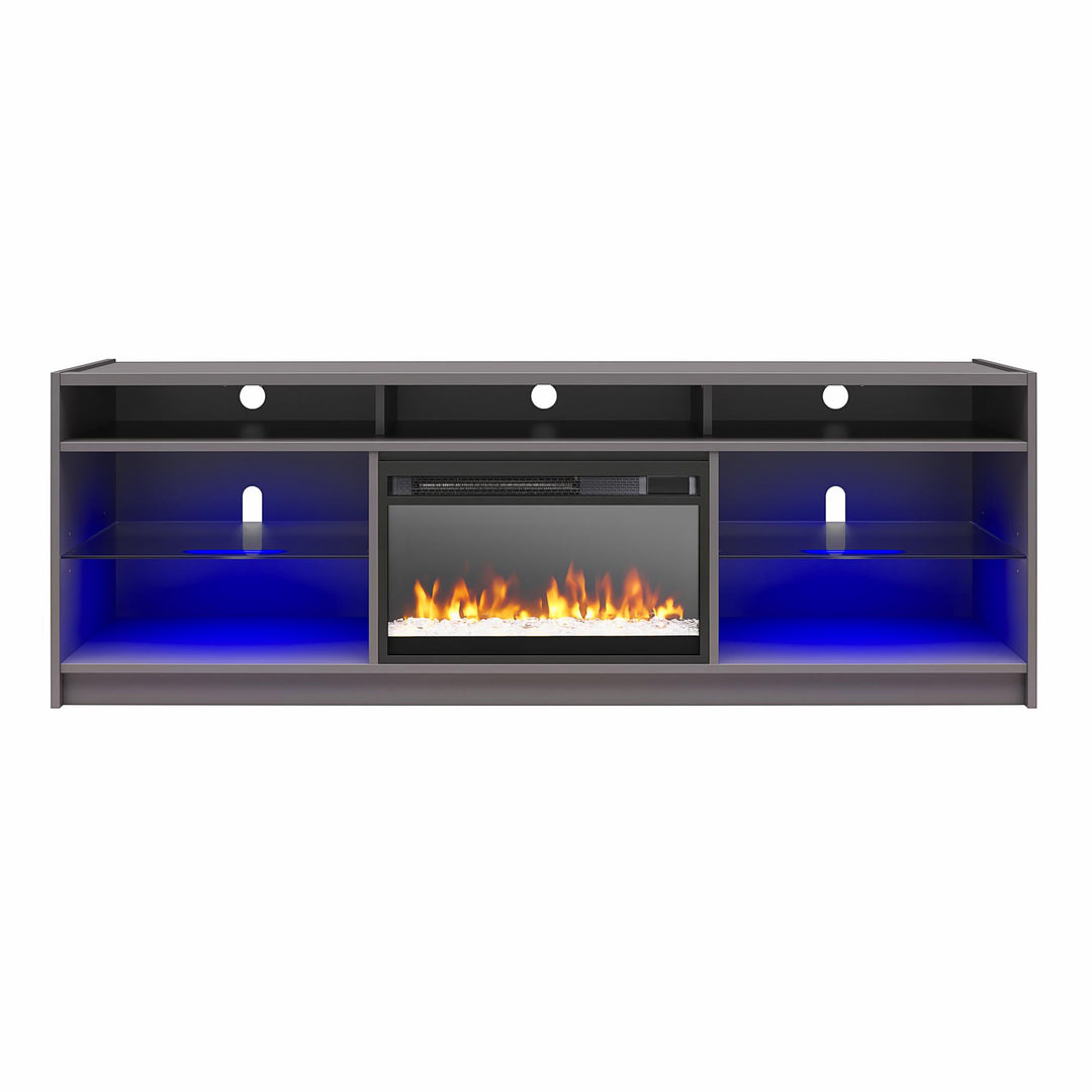 Luna Fireplace TV Stand for TVs up to 75" - Graphite Grey