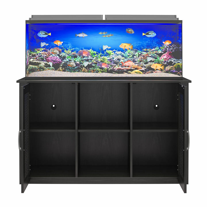 Finnegan 55 Gallon Aquarium or Terrarium Stand - Black Oak - 55 Gallons