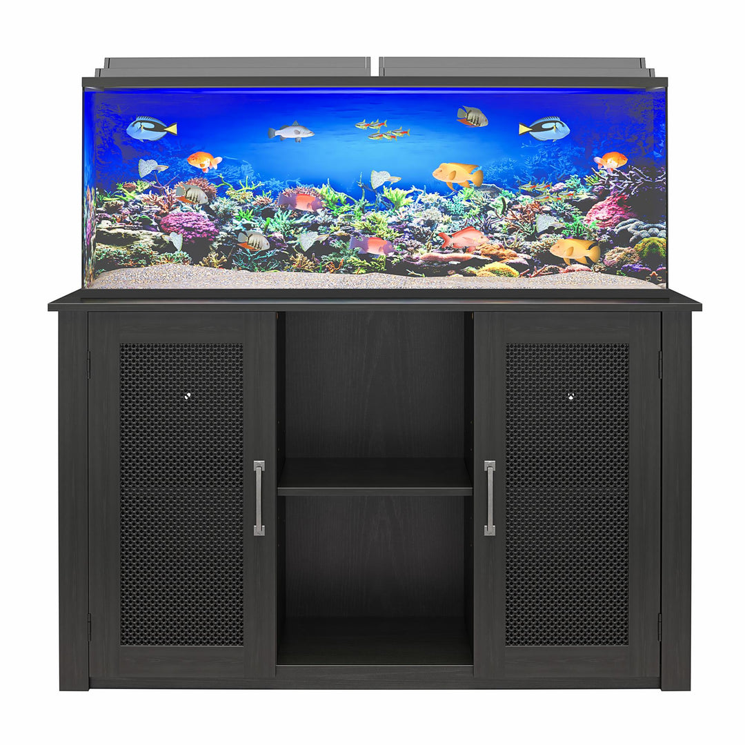 Finnegan 55 Gallon Aquarium or Terrarium Stand - Black Oak - 55 Gallons