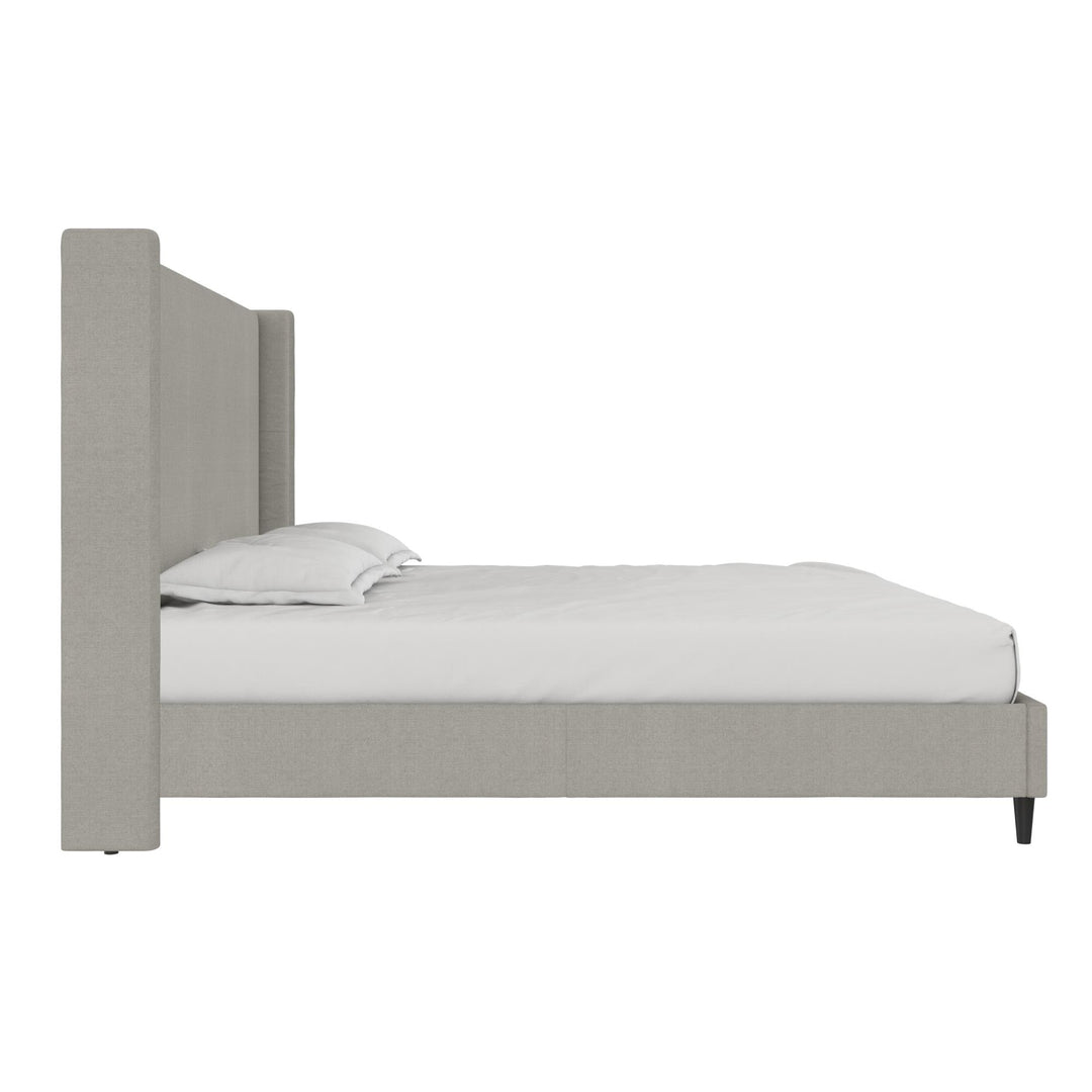 Eveline Upholstered Wingback Bed - Gray - King