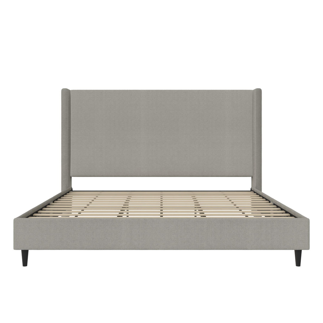 Eveline Upholstered Wingback Bed - Gray - King