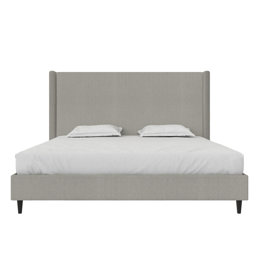 Eveline Upholstered Wingback Bed - Gray - King