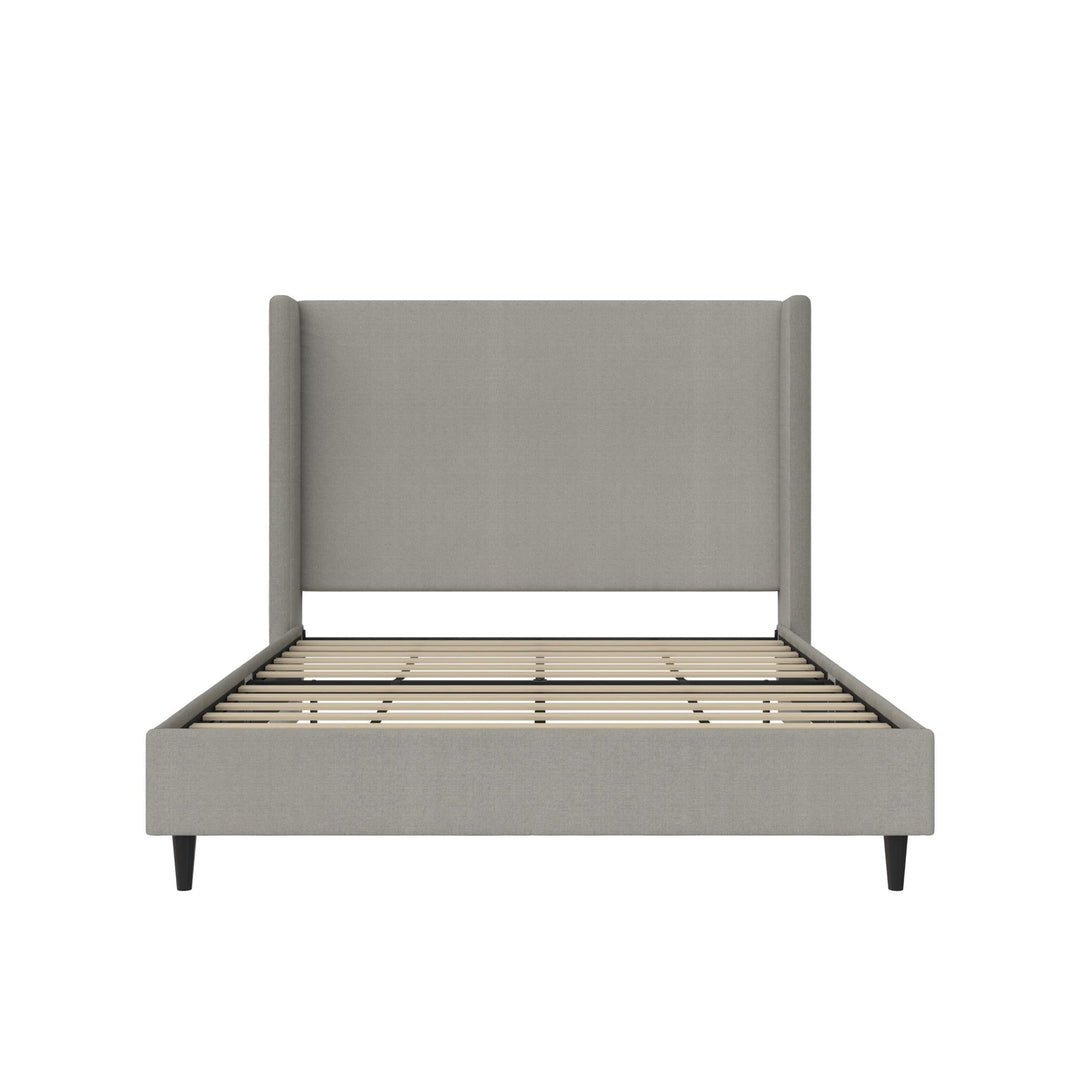 Eveline Upholstered Wingback Bed - Gray - Queen