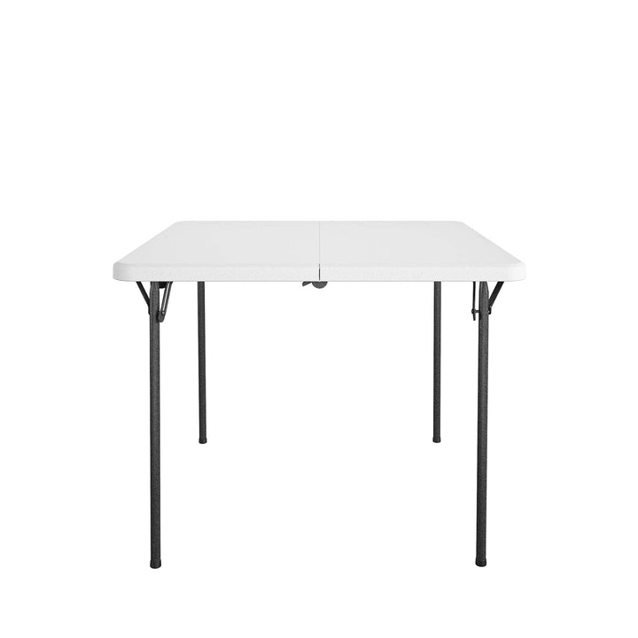 XL 36" Fold-in-Half Indoor/Outdoor Card Table with Handle - White