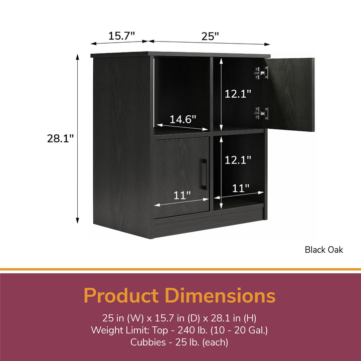 Dory 10/20 Gallon Aquarium or Terrarium Tank Stand - Black Oak