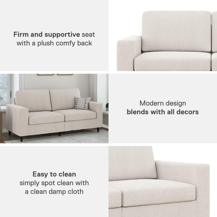 Cooper 3 Seat Linen Sofa - Beige