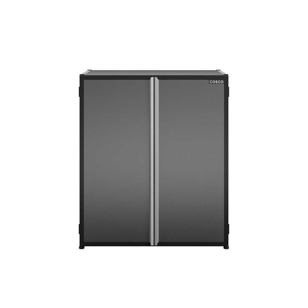 Freestanding Aluminum Garage Cabinet, Black and Gray - Gray