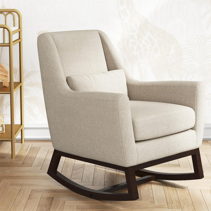 Sophie Mid-Century Rocker - Ivory