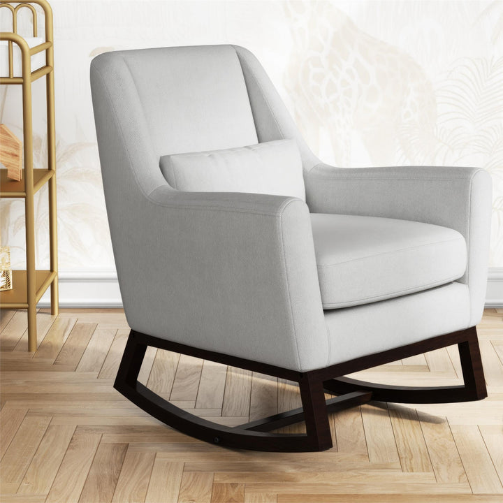 Sophie Mid-Century Rocker - Light Gray