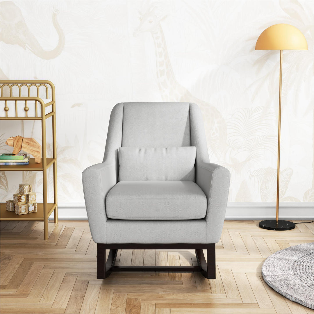 Sophie Mid-Century Rocker - Light Gray