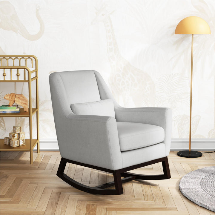 Sophie Mid-Century Rocker - Light Gray