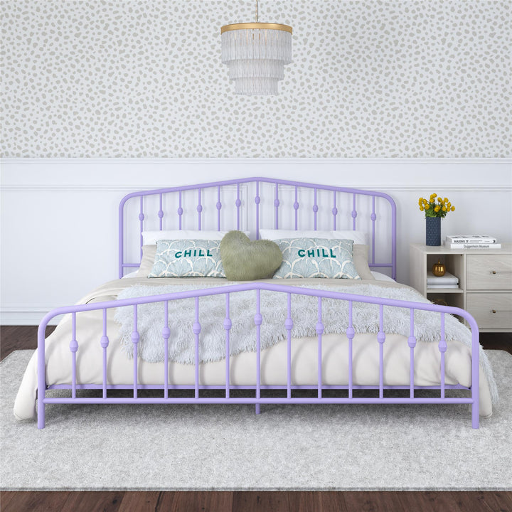 Bushwick Metal Platform Bed - Lavender - King