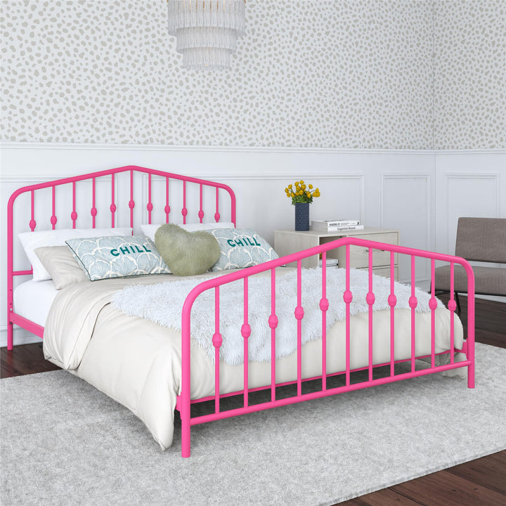 Bushwick Metal Platform Bed - Hot Pink - Queen