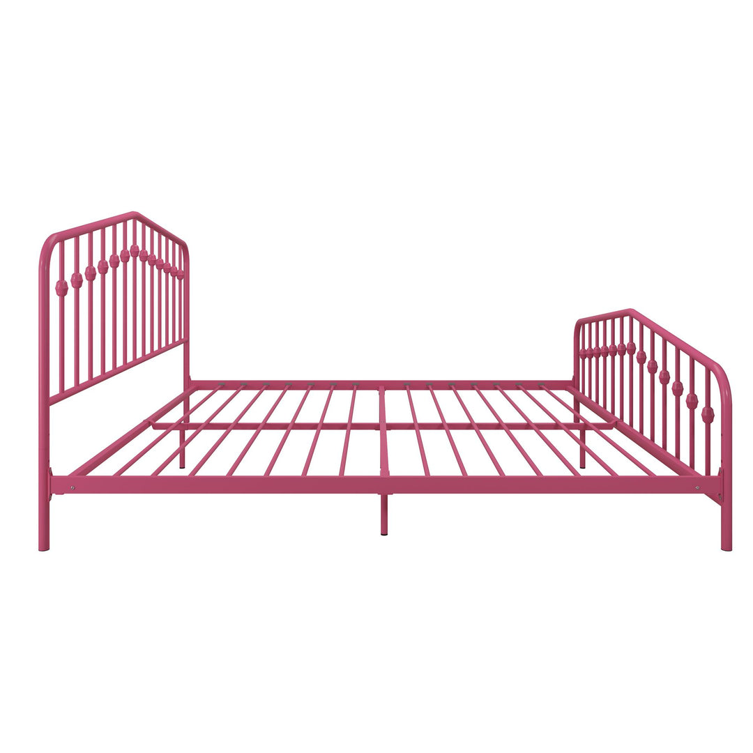 Bushwick Metal Platform Bed - Hot Pink - King