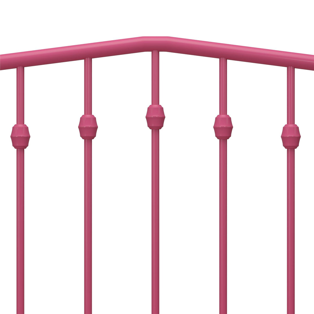 Bushwick Metal Platform Bed - Hot Pink - King