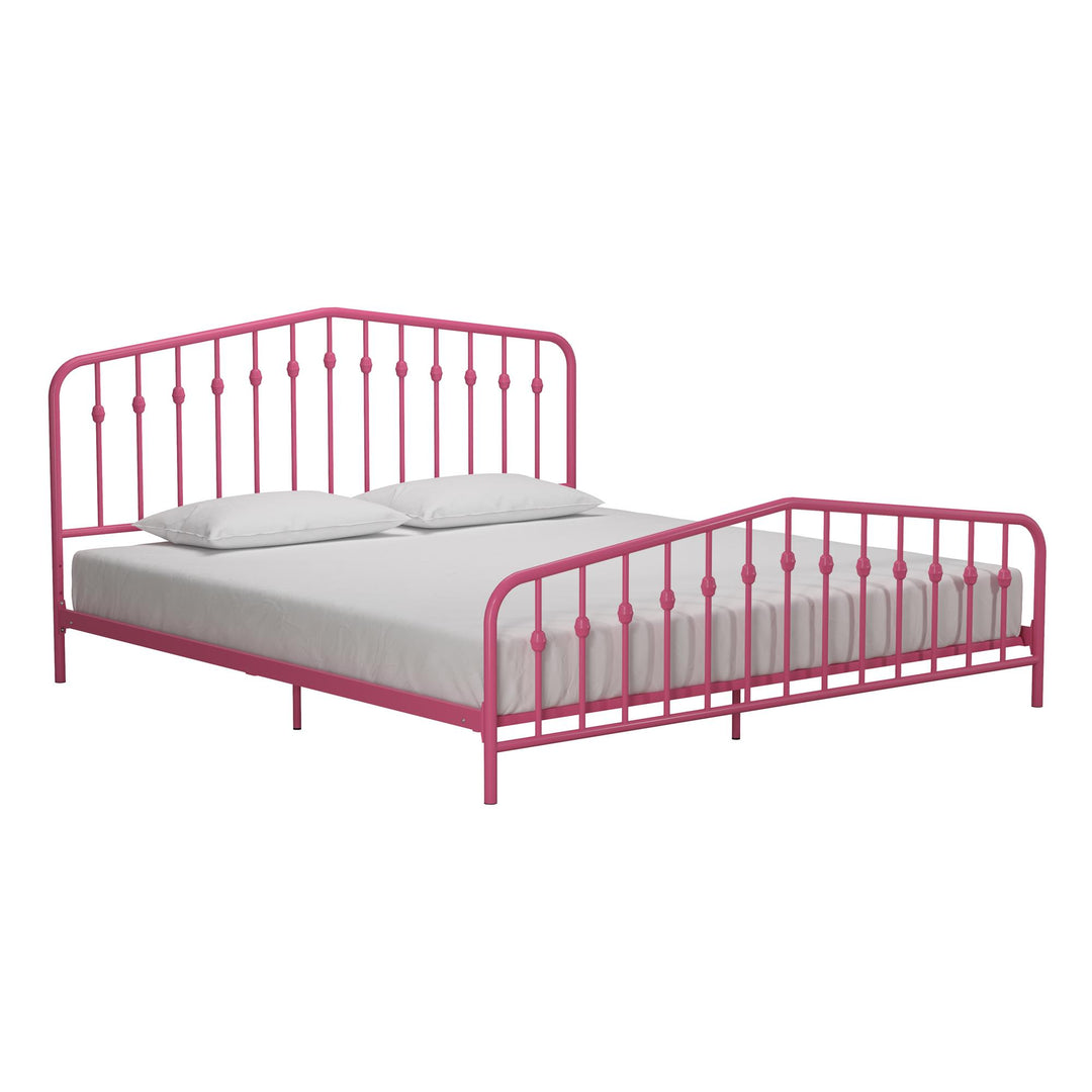 Bushwick Metal Platform Bed - Hot Pink - King