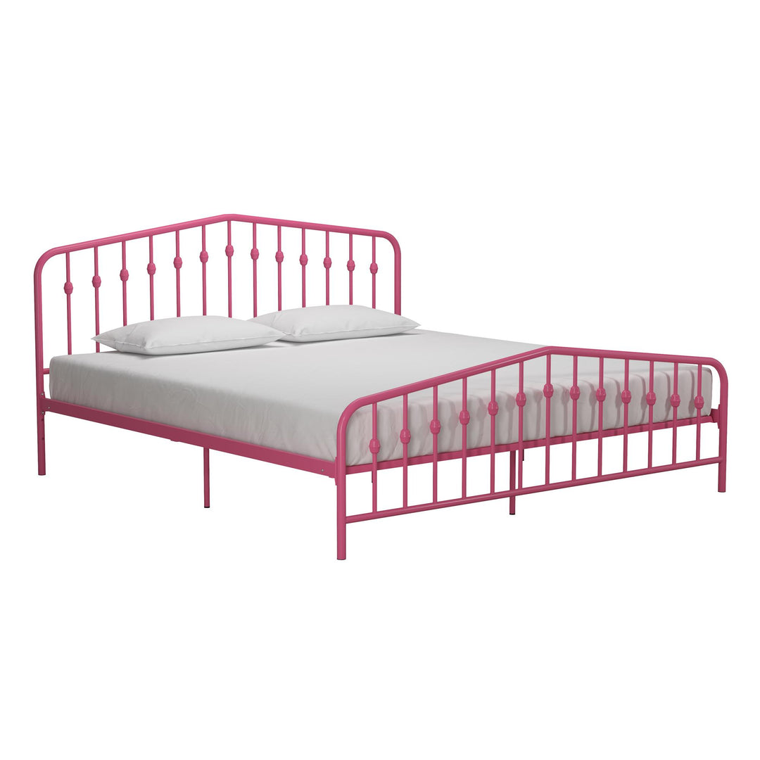 Bushwick Metal Platform Bed - Hot Pink - King