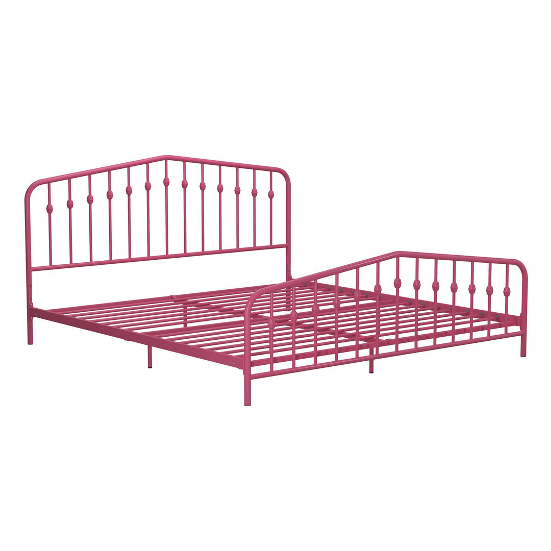 Bushwick Metal Platform Bed - Hot Pink - King