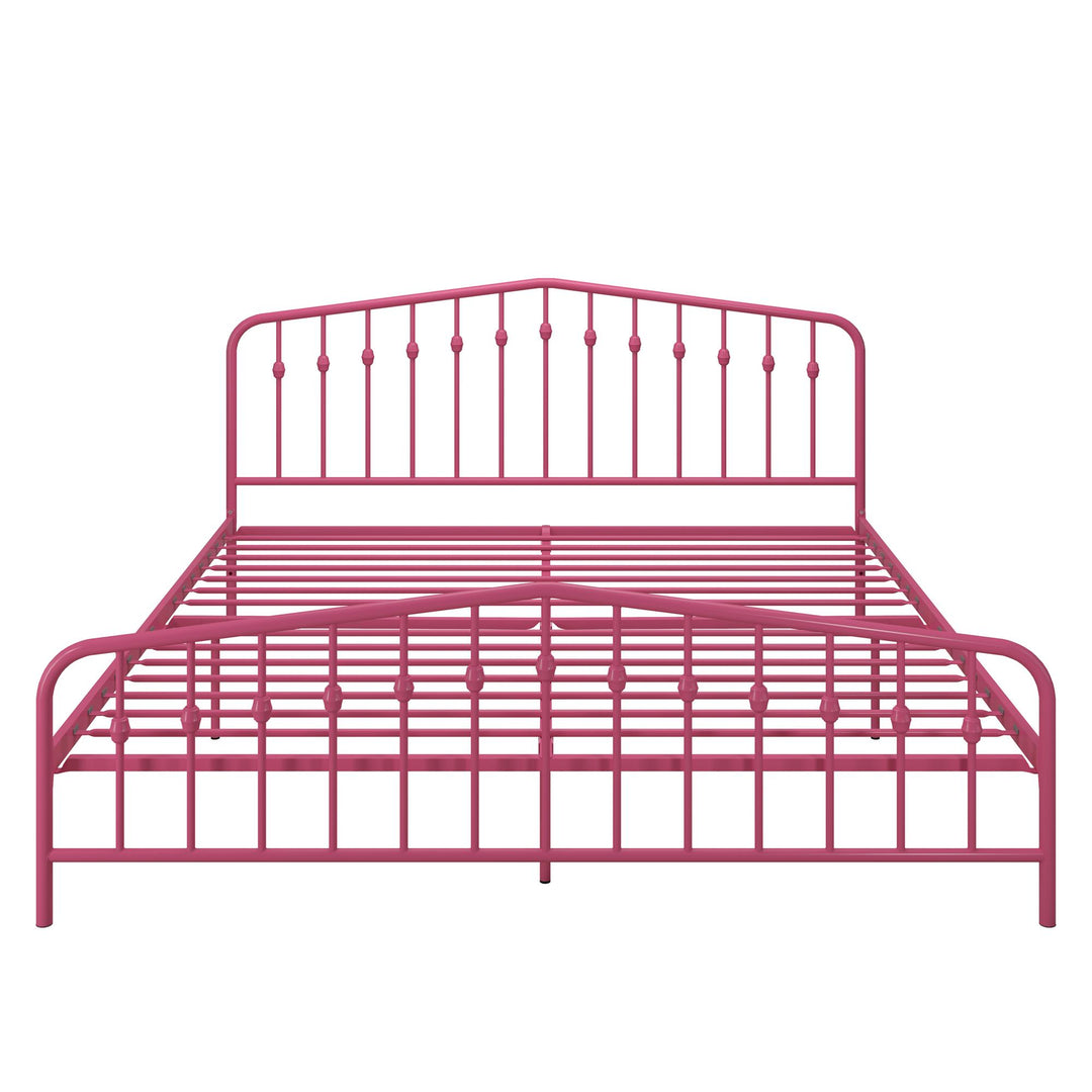 Bushwick Metal Platform Bed - Hot Pink - King