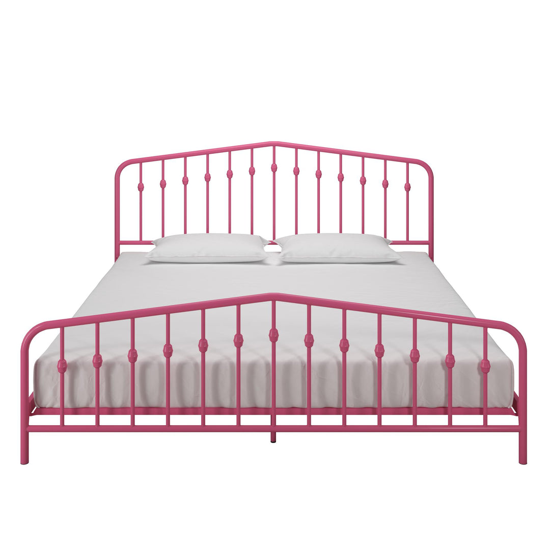 Bushwick Metal Platform Bed - Hot Pink - King