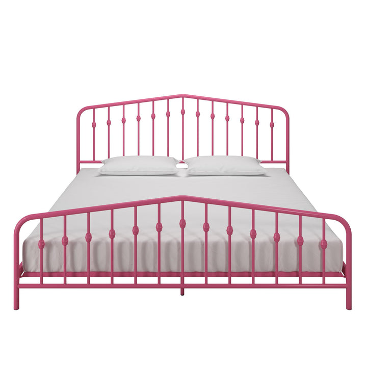 Bushwick Metal Platform Bed - Hot Pink - King