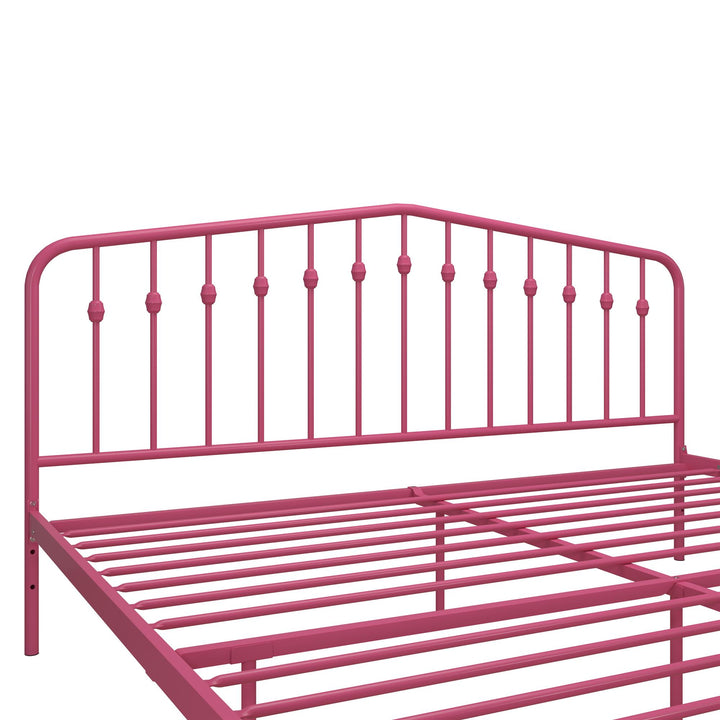 Bushwick Metal Platform Bed - Hot Pink - King