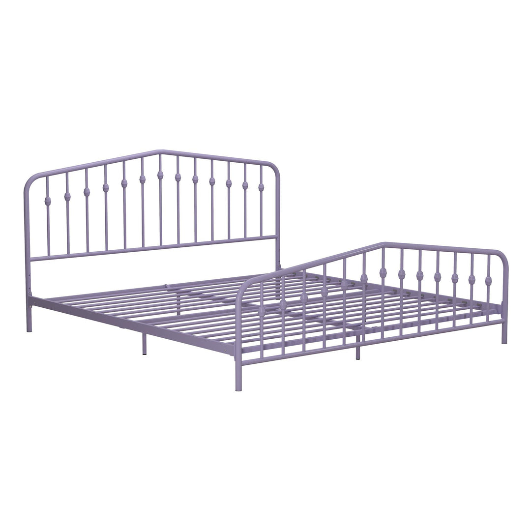 Bushwick Metal Platform Bed - Lavender - King