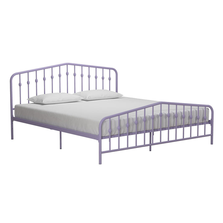 Bushwick Metal Platform Bed - Lavender - King