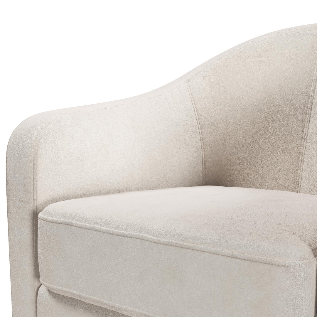 Gentle Swivel Curved Accent Chair - Ivory