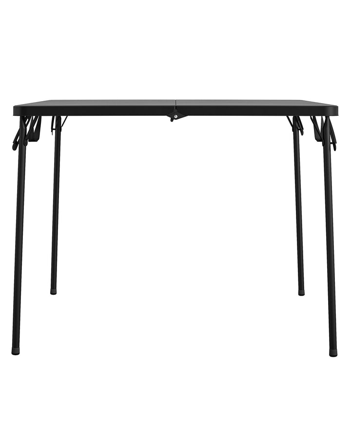 38.5 Inch Indoor and Outdoor Fold-in-Half Card Table with Handle - Black - 1-Pack