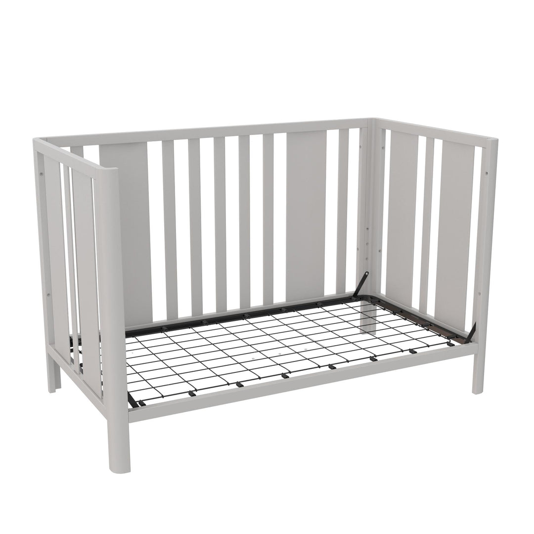 Crawford Curved Post 3 in 1 Crib with Adjustable Heights - Sharkey Grey