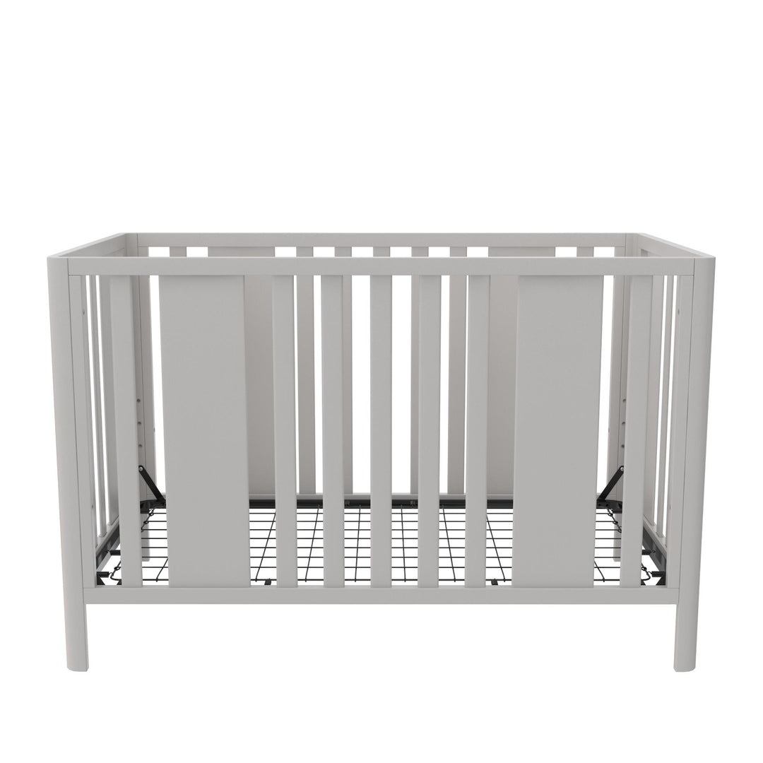 Crawford Curved Post 3 in 1 Crib with Adjustable Heights - Sharkey Grey