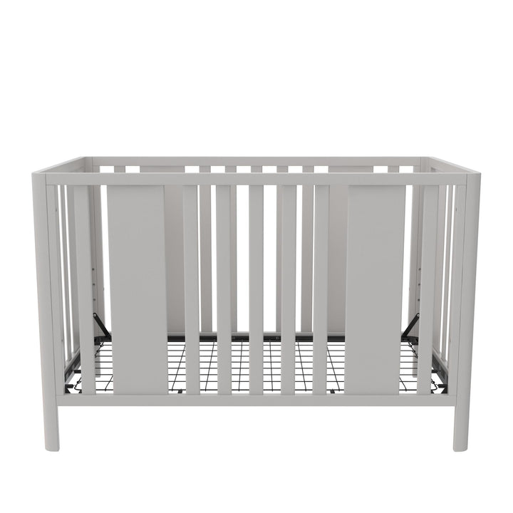 Crawford Curved Post 3 in 1 Crib with Adjustable Heights - Sharkey Grey