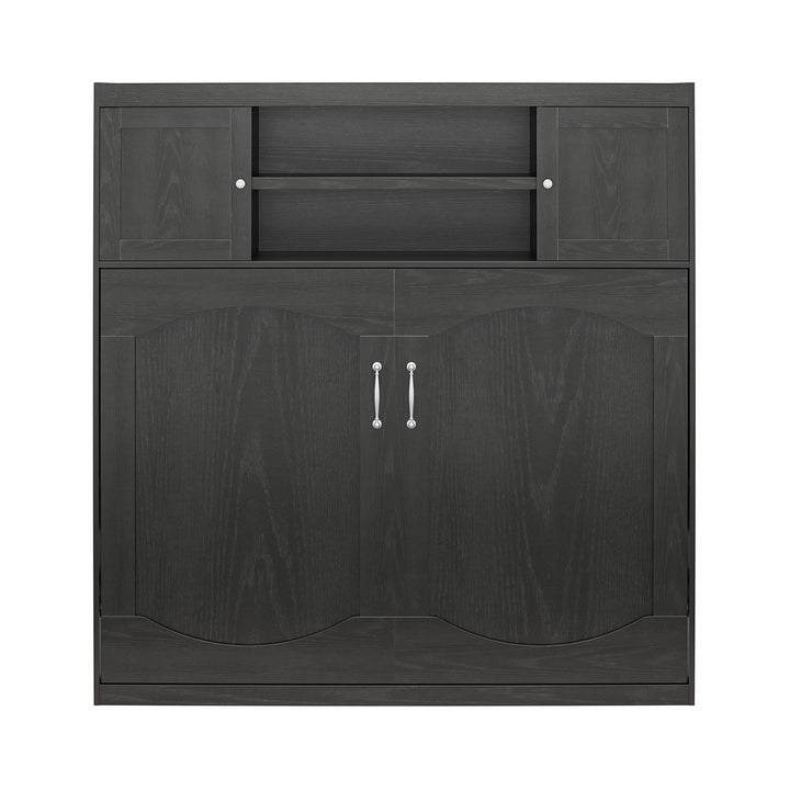 Her Majesty Full Size Daybed Murphy Bed - Black Oak